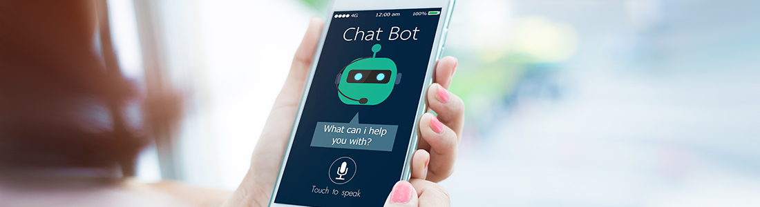 Chat Bot on a mobile phone screen